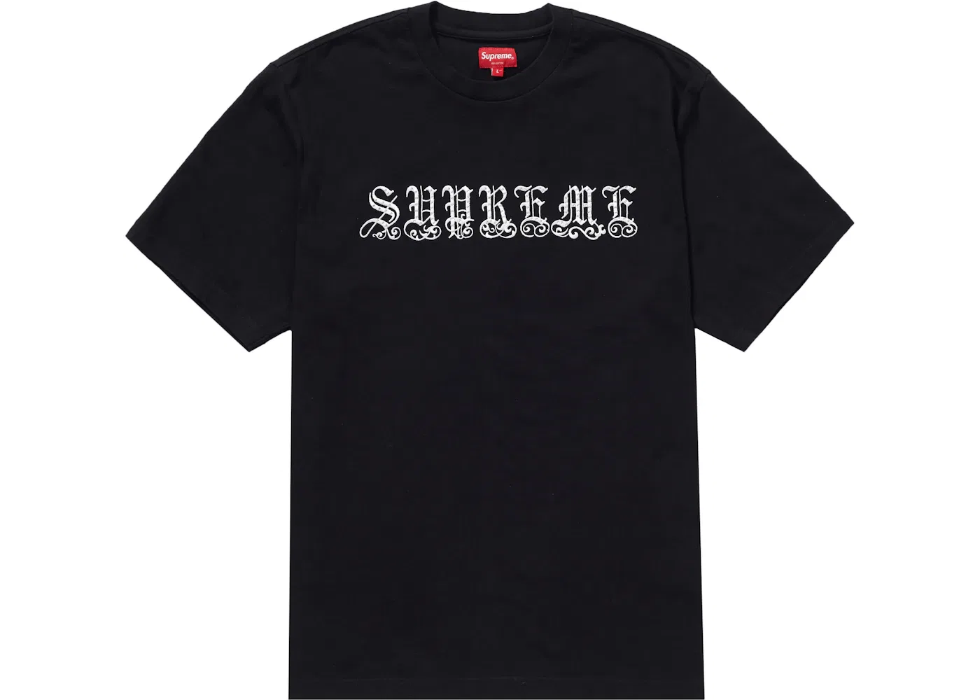 Мужская футболка Supreme Old English Rhinestone S/S Top, Black