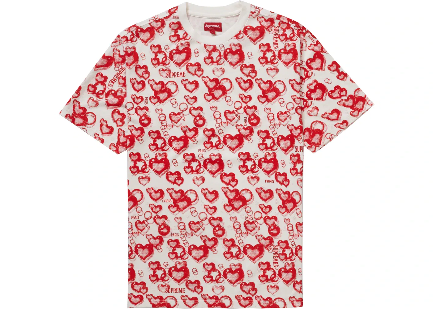 Мужская футболка Supreme Hearts S/S Top, White