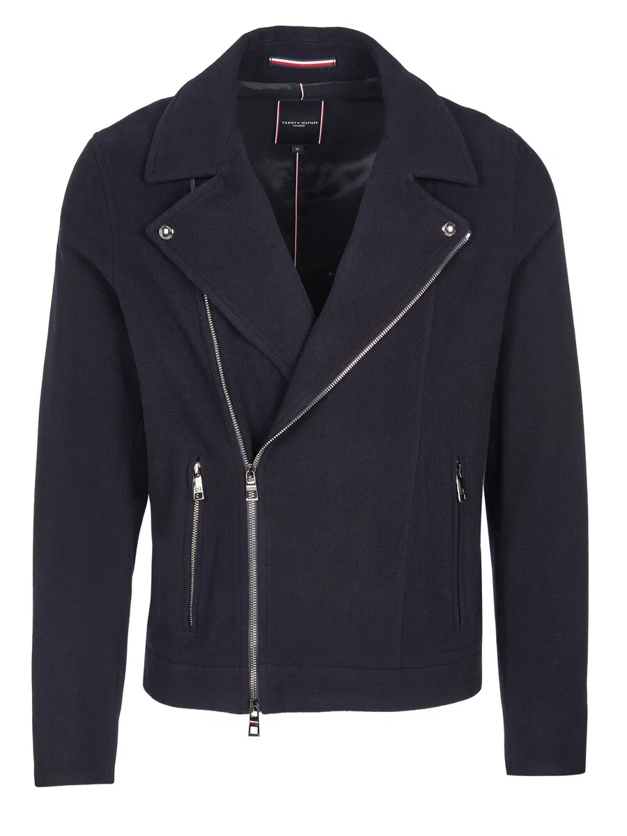 Куртка Tommy Hilfiger Inter-Season Jacket 'Tommy Hilfiger Jacke' темно-синего цвета