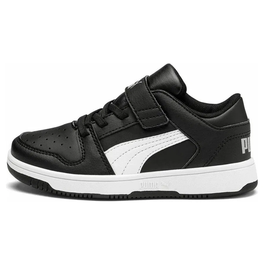 Кроссовки детские с закрытой пяткой Puma Pm Rebound Layup Lo SL V PS, Черный — фото 3