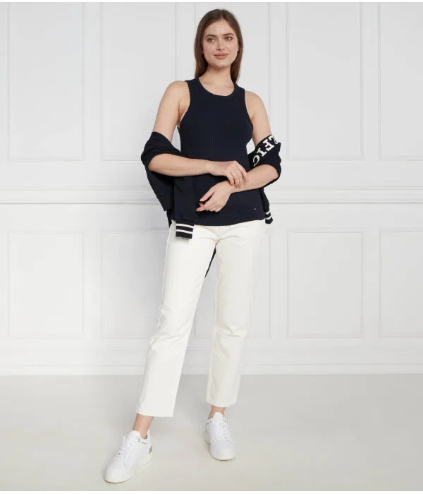 Женский топ с воротником-хомутом Tommy Hilfiger, Blu Marino — фото 2