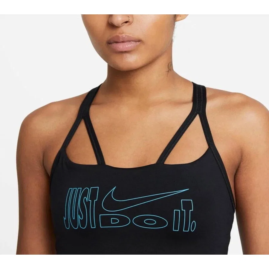 Спортивный бюстгальтер с принтом Icon Clash Nike, Черный — фото 2
