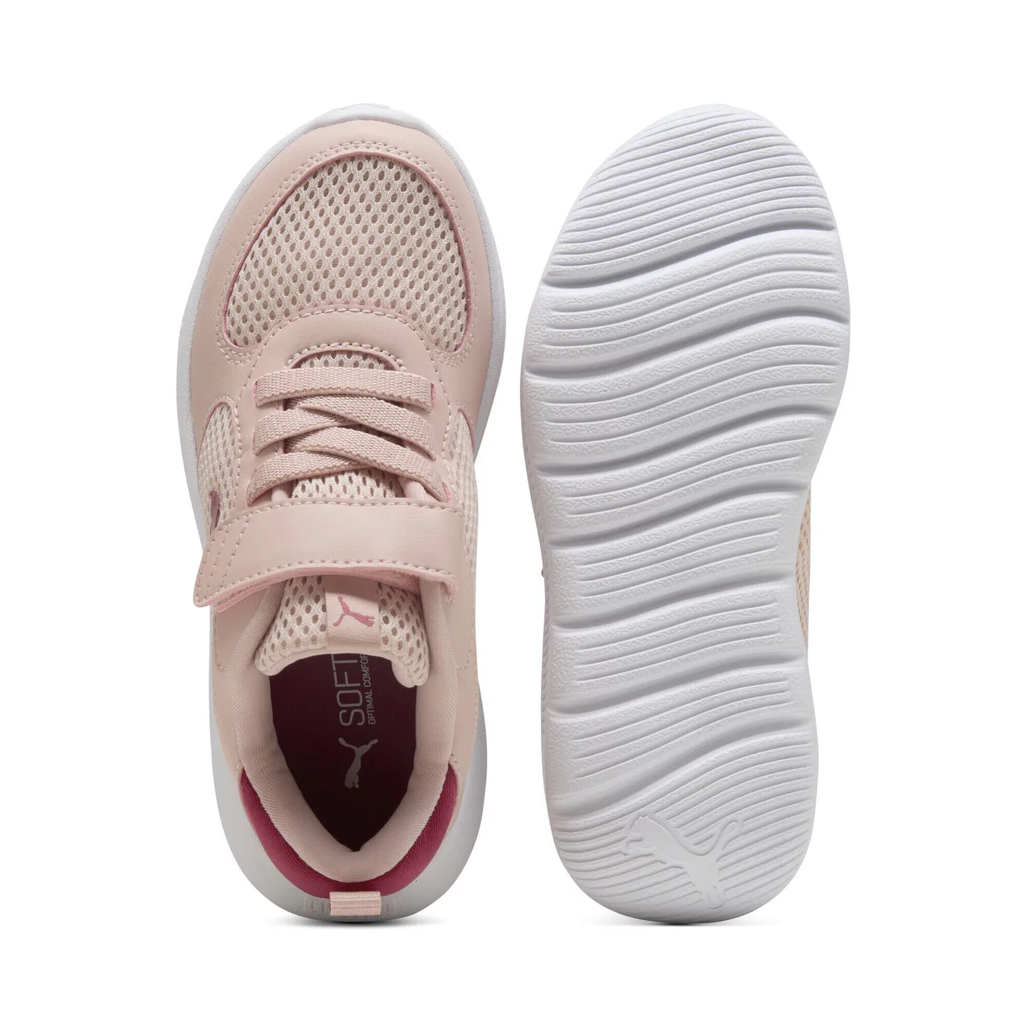 Детские кроссовки с комбинированной застежкой Fun Racer 2 Puma, Rosa Rot — фото 4