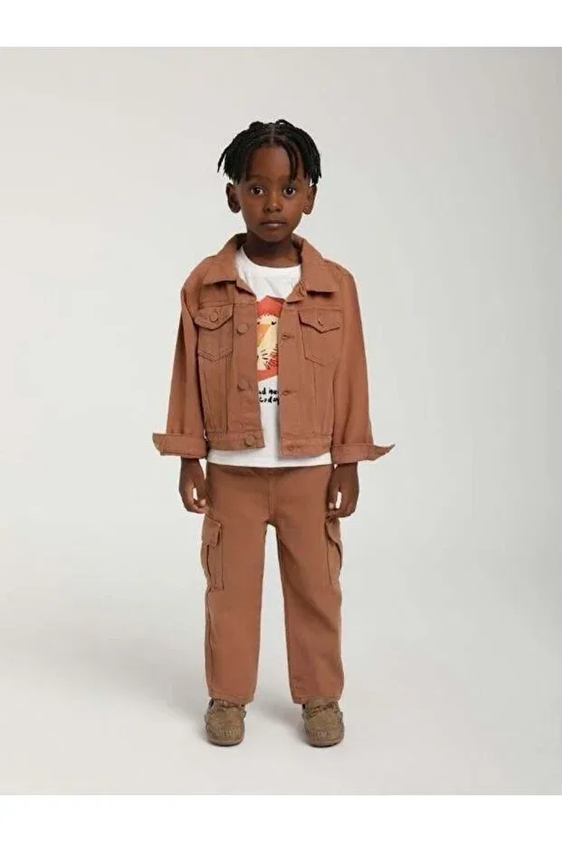 Детский пиджак для девочек джинсовый Zekids, Brown