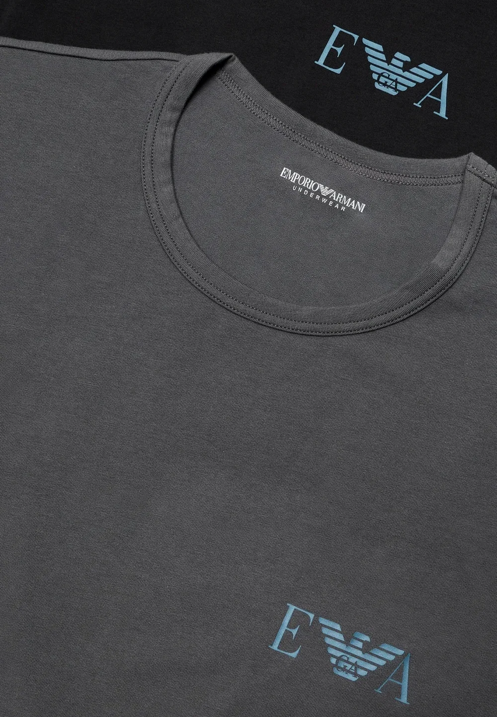 Комплект из 2 футболок с круглым вырезом и нижней рубашки Emporio Armani, Grau — фото 4