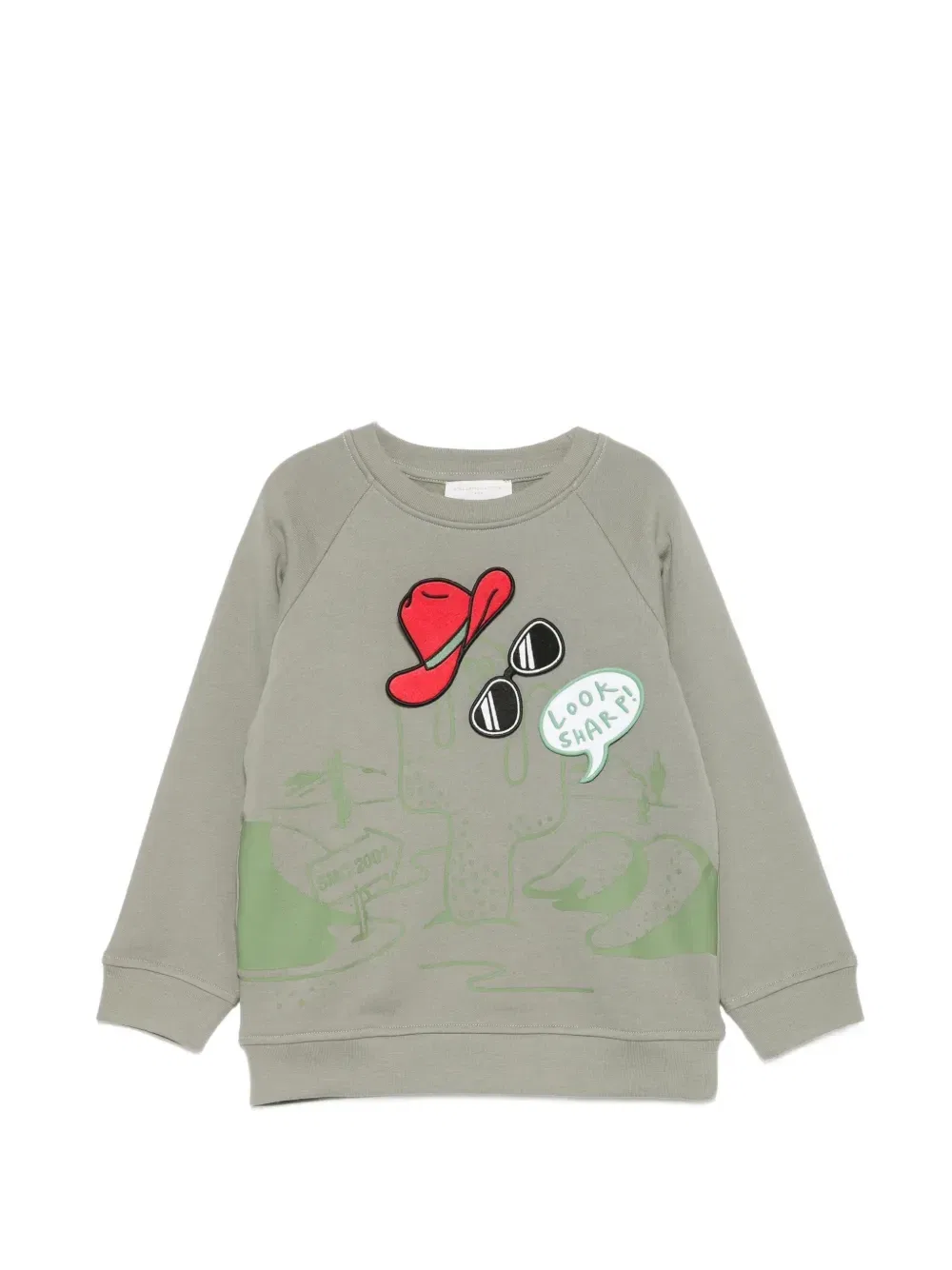Свитшот с графическим принтом Stella Mccartney Kids, зеленый