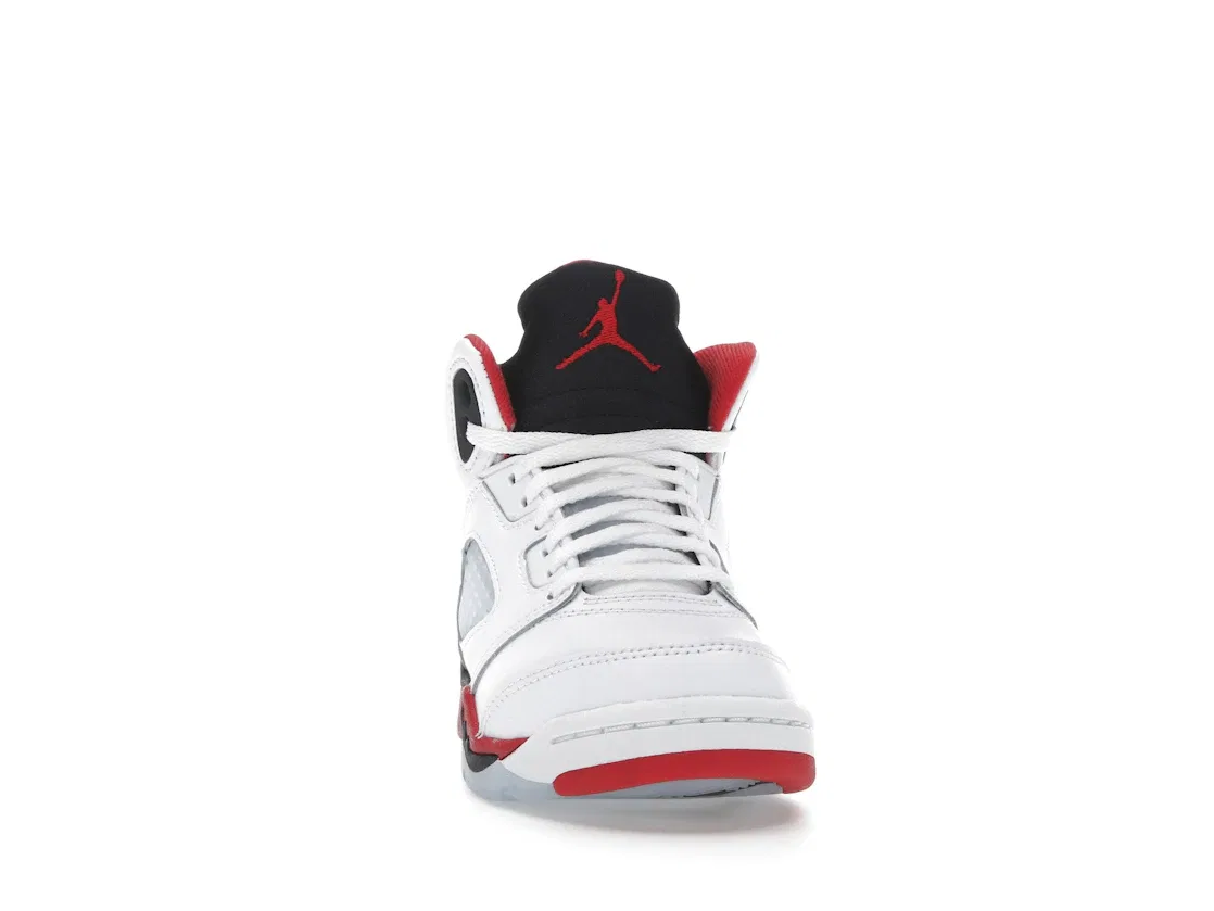 Детские кроссовки Lifestyle с принтом Jordan 5 Retro Jordan, White/Fire Red/Black — фото 2