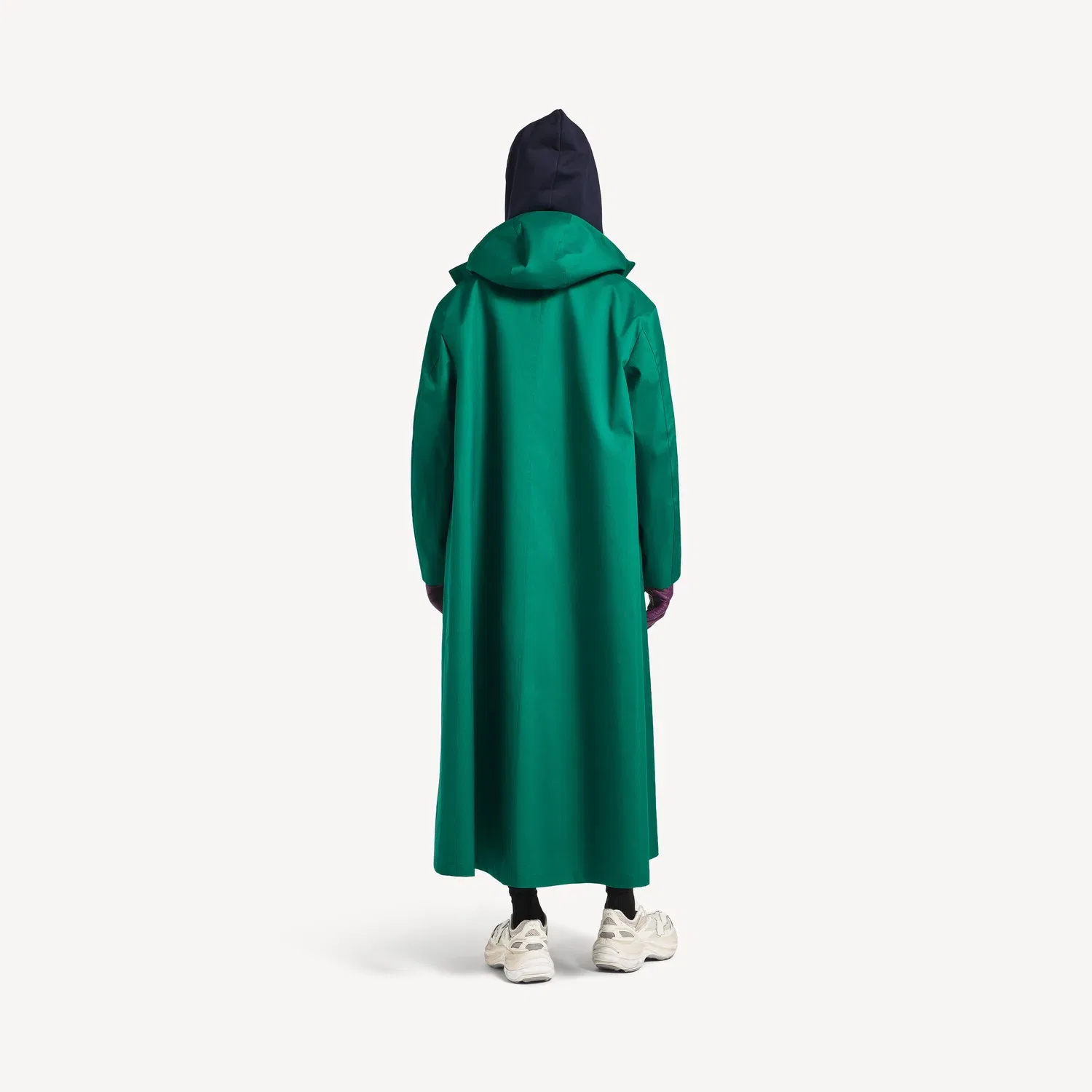 BALENCIAGA Мужская удлиненная ветровка в стиле теквир, зеленая — фото 4