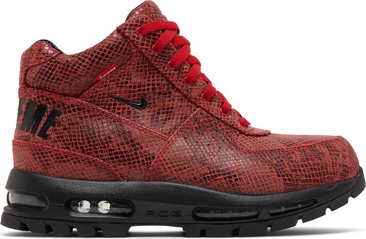 

Ботинки Nike Supreme x Air Max Goadome 'Red Snakeskin', красный