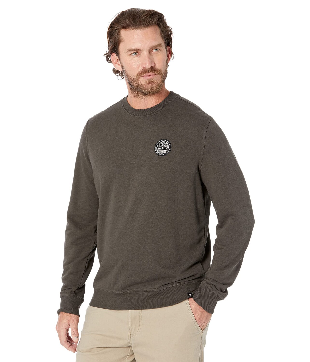 

Свитшот Prana, Patch Pullover Crew, Серый, Свитшот Prana, Patch Pullover Crew