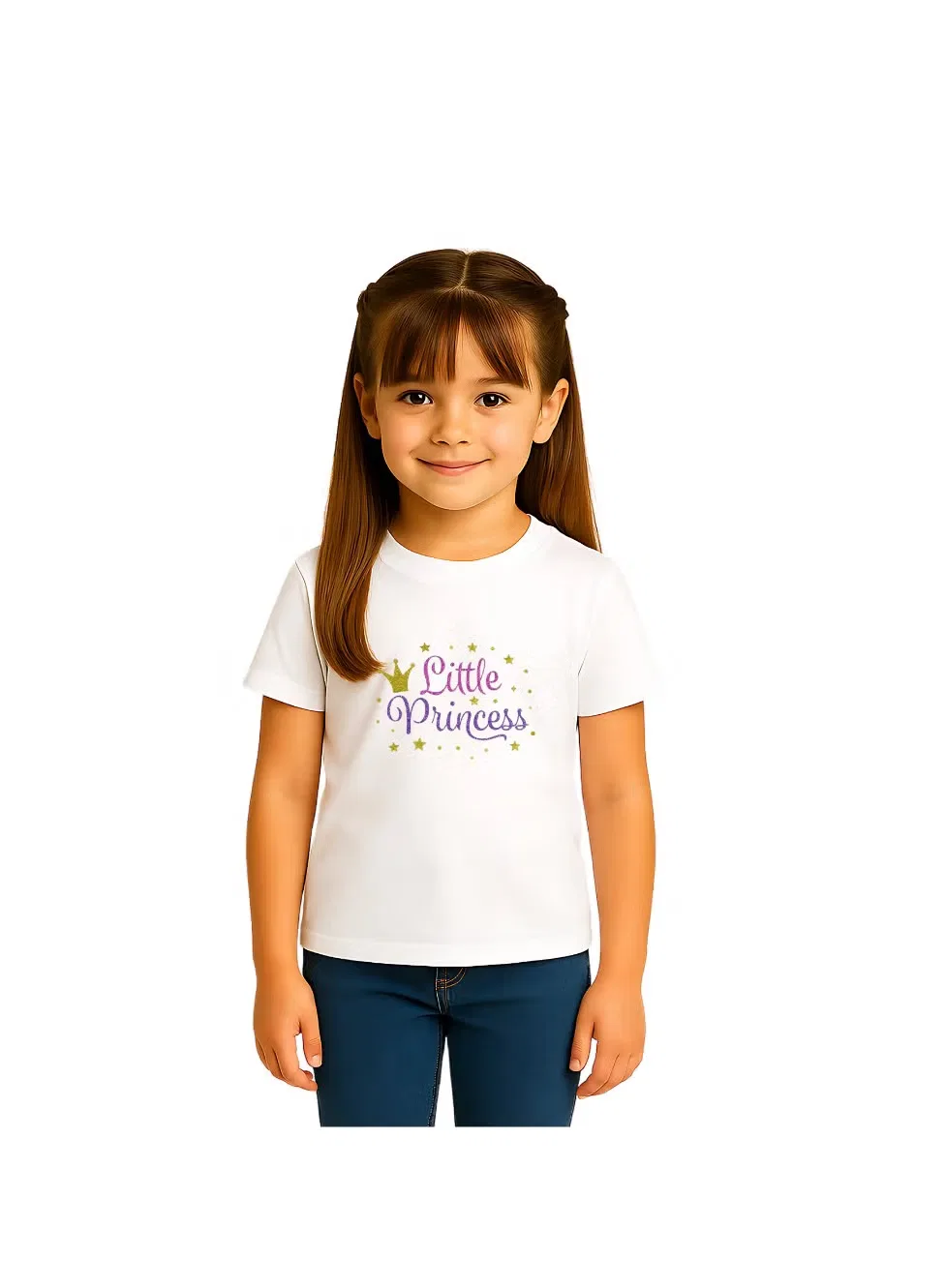 Футболка с принтом для девочки Daddy's Little Princess Printshop4Me, белый