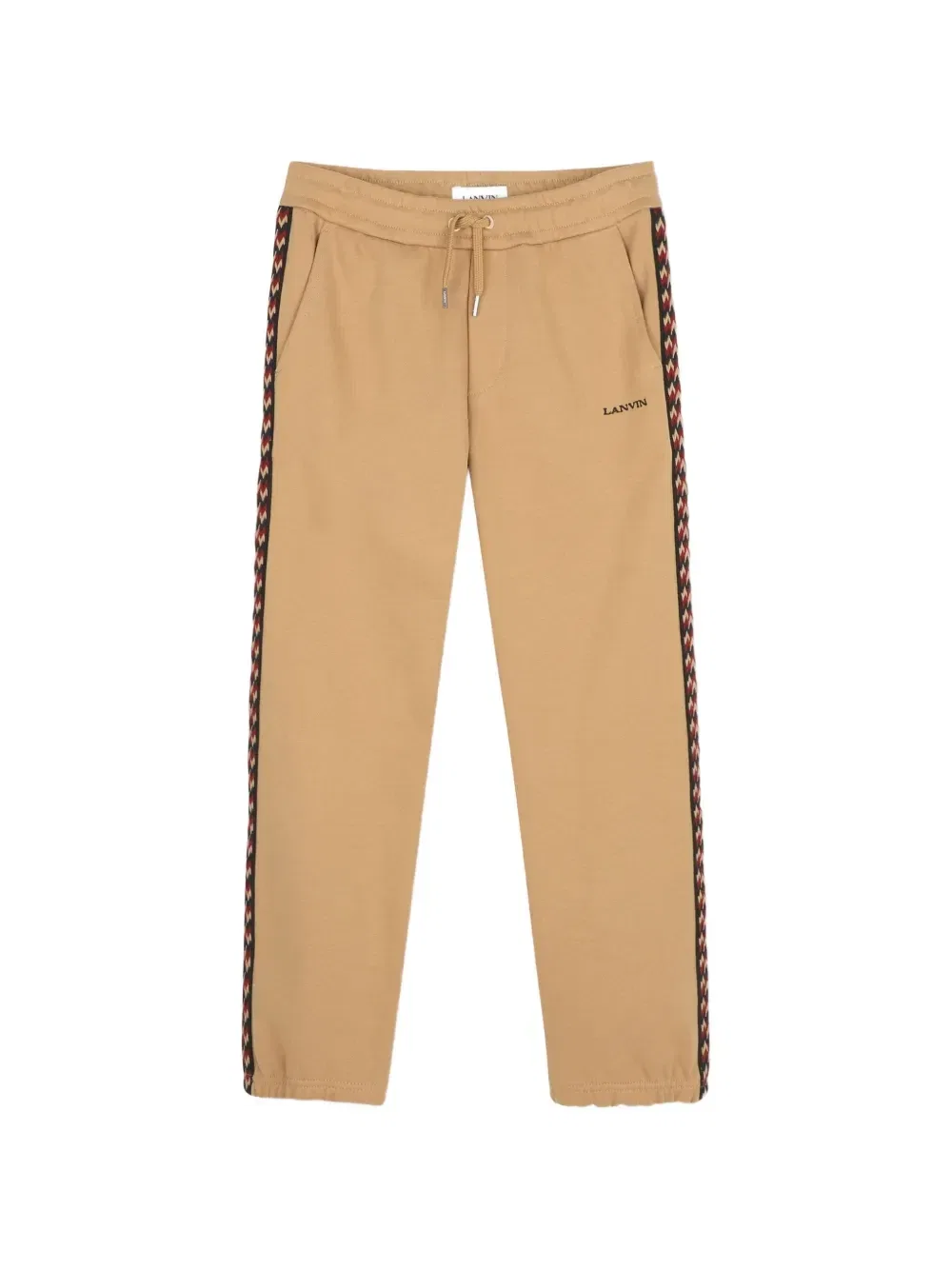 Спортивные брюки с полосками Lanvin Enfant, бежевый