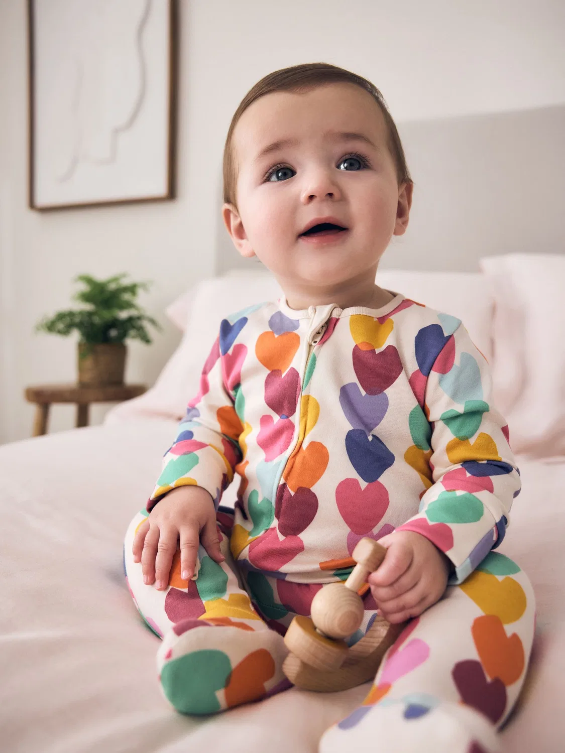 Next Набор из 3 пижам Bright Rainbow с двусторонней молнией (0 мес.-2 года) — фото 2