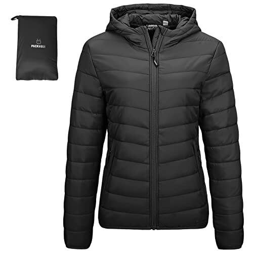 

Куртка Outdoor Ventures Women's Packable Lightweight Full-Zip With Hood, черный