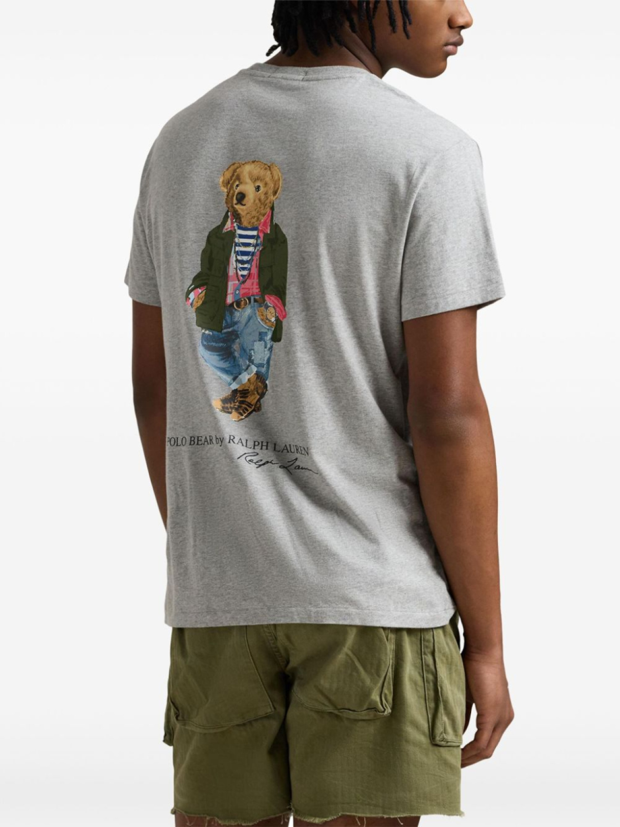 Polo Ralph Lauren футболка с принтом Polo Bear, серый — фото 4