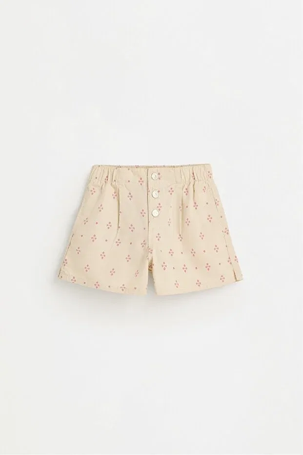 Детские шорты для девочек хлопковые Pensli ribbed shorts Lefties, Cream Color