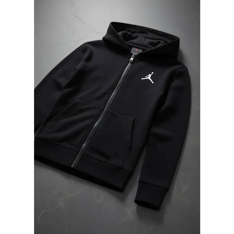 Худи с капюшоном с длинным рукавом Jordan Mj Essentials Ft Fz Hoodie Nike, Черный — фото 4