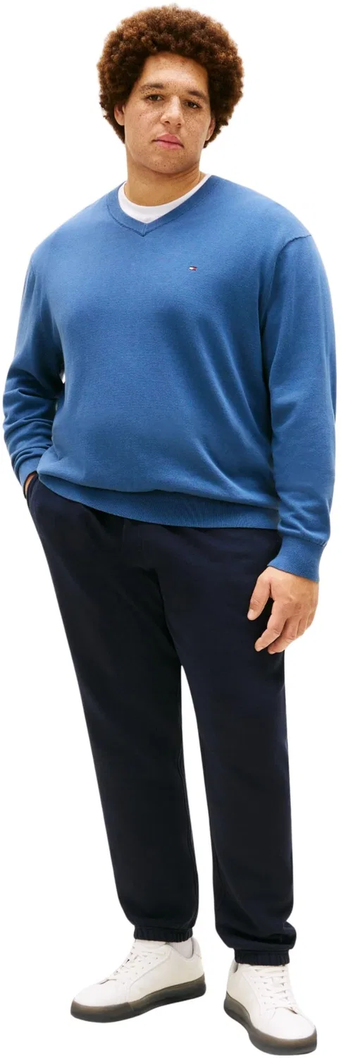 Мужской пуловер с V-образным вырезом Tommy Hilfiger, Blue (Aegean Sea) — фото 4