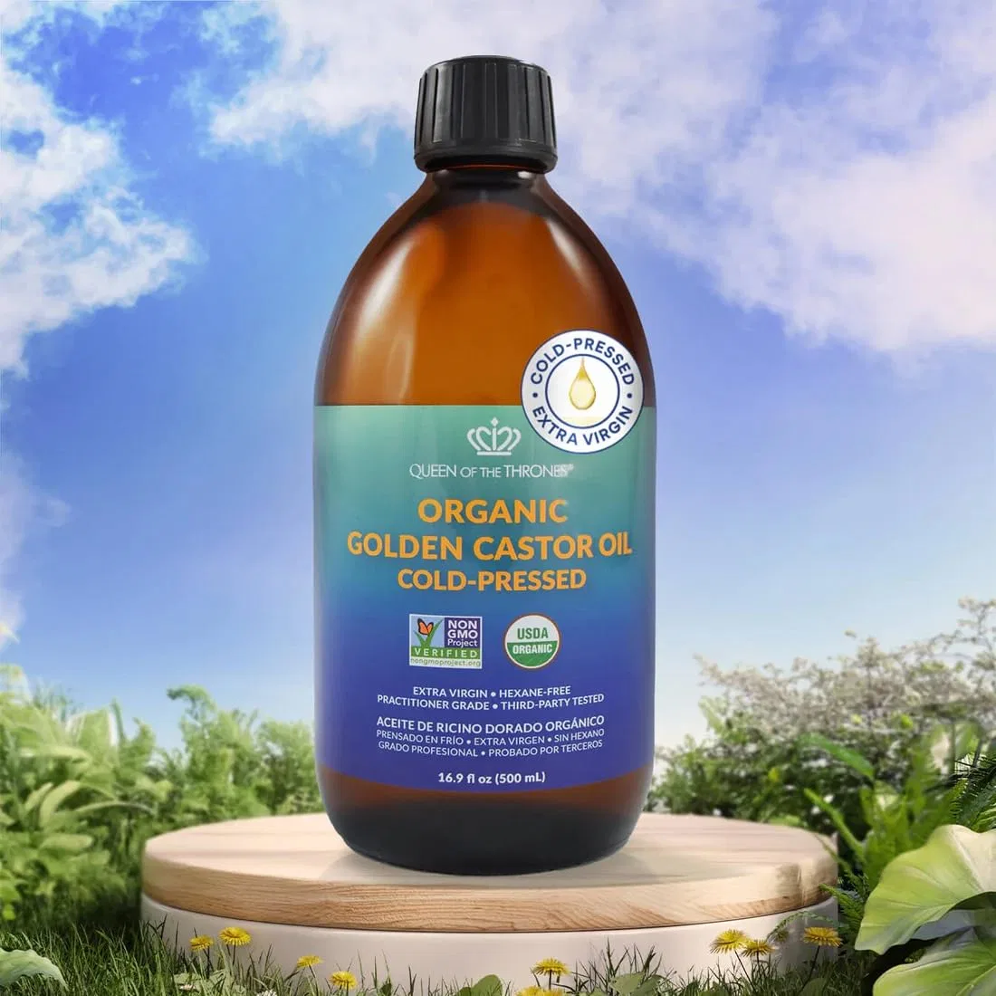 Масло для тела Organic Castor Oil, 500 мл, QUEEN OF THE THRONES — фото 3