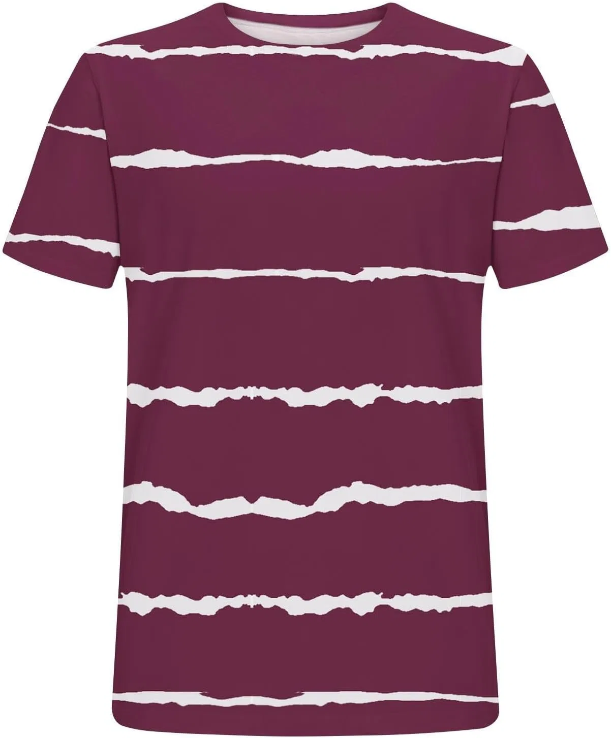 Мужская футболка с цветными блоками, Striped Cotton, Wine — фото 4