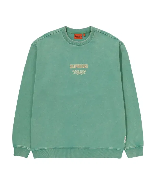 Свитшот с графическим принтом, Superdry, зеленый
