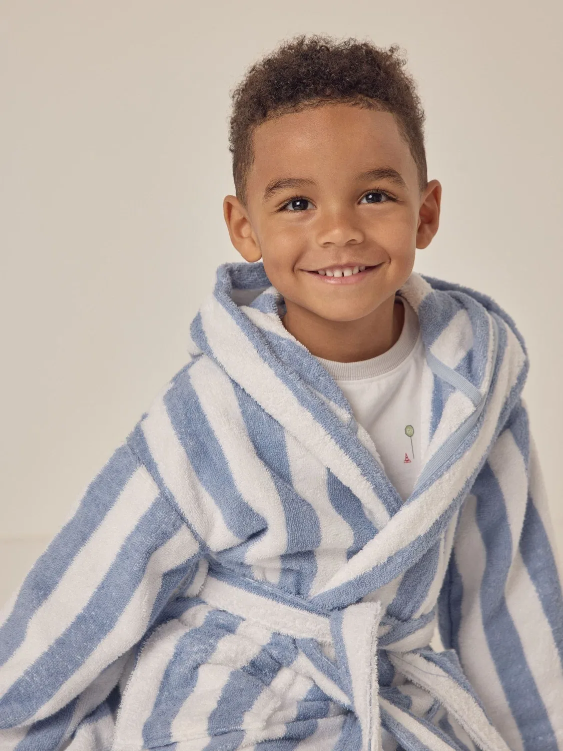 Халат махровый The White Company, синий — фото 3