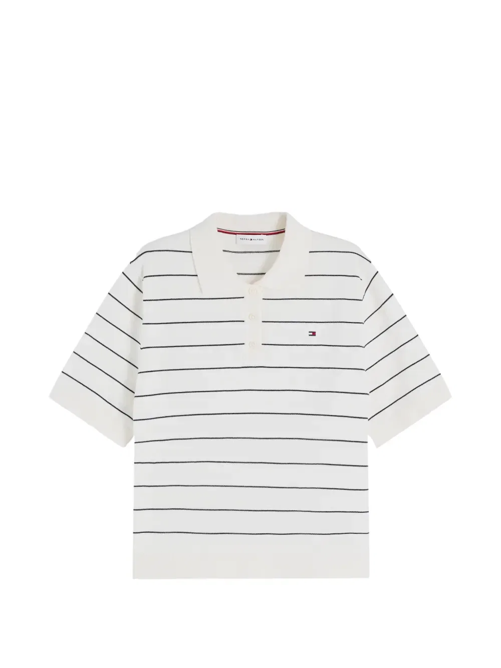 Поло с коротким рукавом в полоску Tommy Hilfiger, белый