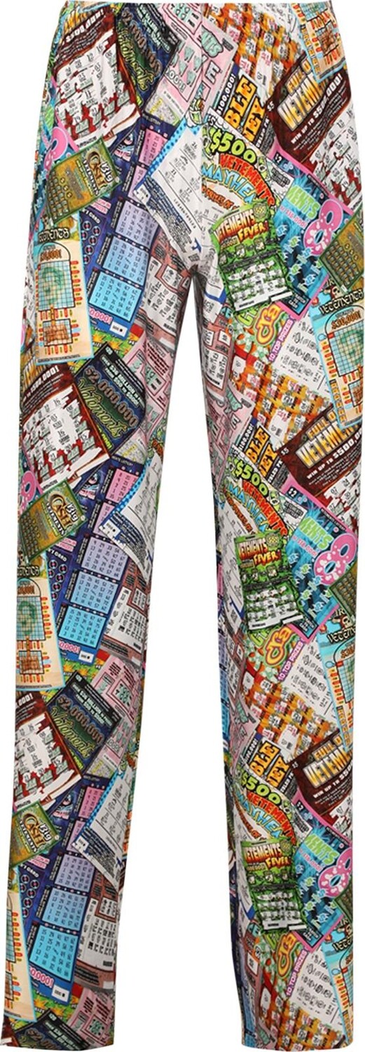 

Брюки Vetements Lottery Fluid Pants 'Lottery', разноцветный, Серый, Брюки Vetements Lottery Fluid Pants 'Lottery', разноцветный