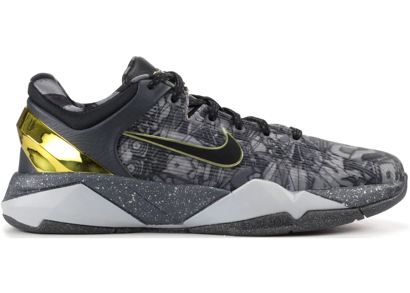 Детские кроссовки Nike Kobe 7 Prelude, Cool Grey/Metallic Gold-Black