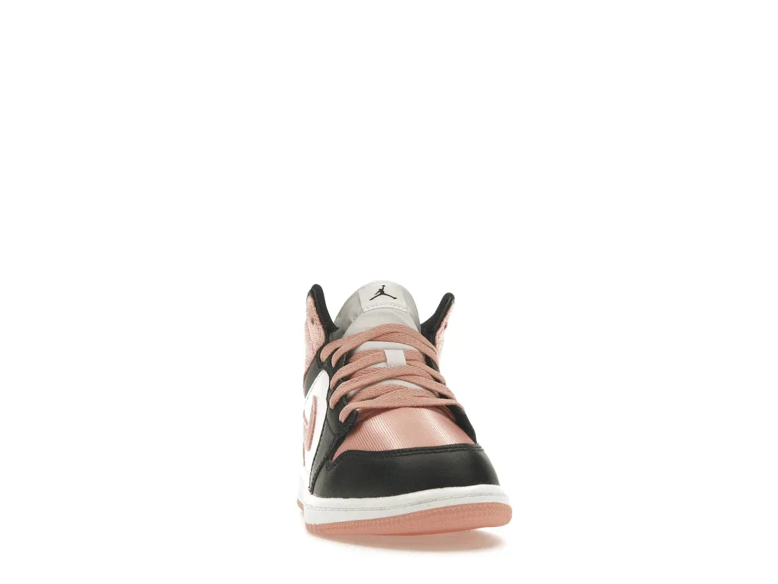 Детские кроссовки Lifestyle с принтом Jordan 1 Mid Jordan, White/Black/Light Madder Root — фото 2