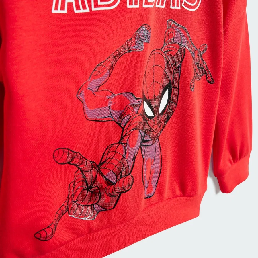 Детский спортивный комплект с принтом Marvel Spider-Man, adidas, Красный — фото 2