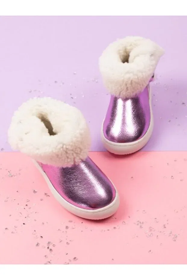 Детские сапоги для девочек с мехом Generic Brands, Pink — фото 4