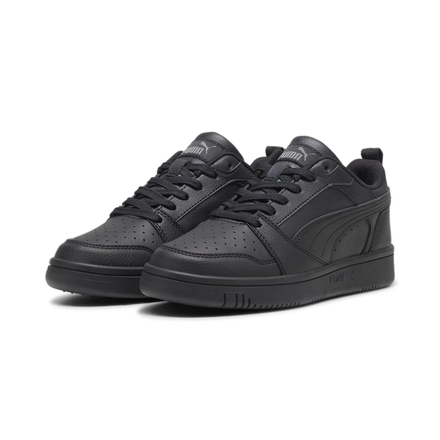 Детские кроссовки с перфорацией Rebound V6 Lo Puma, Black Shadow Gray