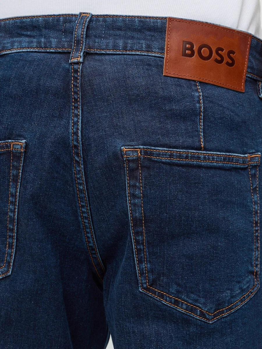 Джинсы BOSS Regular Jeans 'Skye' темно-синего цвета — фото 2