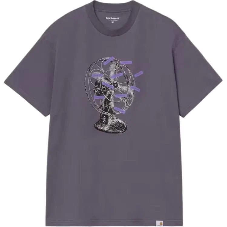Детская футболка с веерным принтом SS26 S/S Fan T Shirt Carhartt WIP, Dark Purple