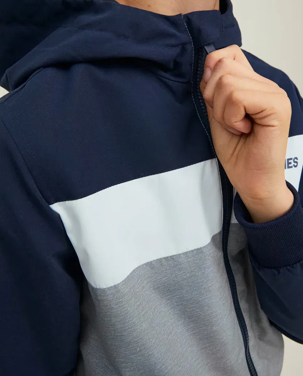 Детская куртка для мальчиков с капюшоном Jack & Jones, Azul — фото 4