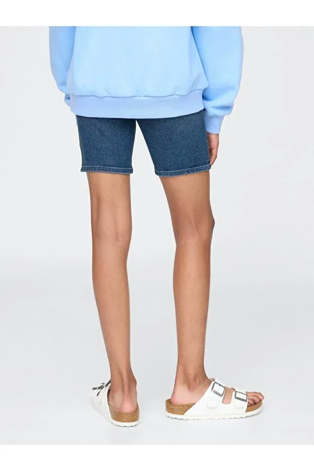 Детские шорты для девочек джинсовые Gap, Navy Blue-000 — фото 3
