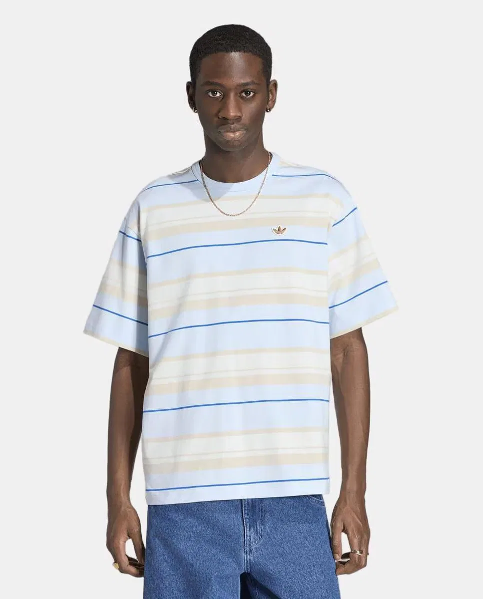 Мужская футболка, Stripe Tee Originals, adidas, синий