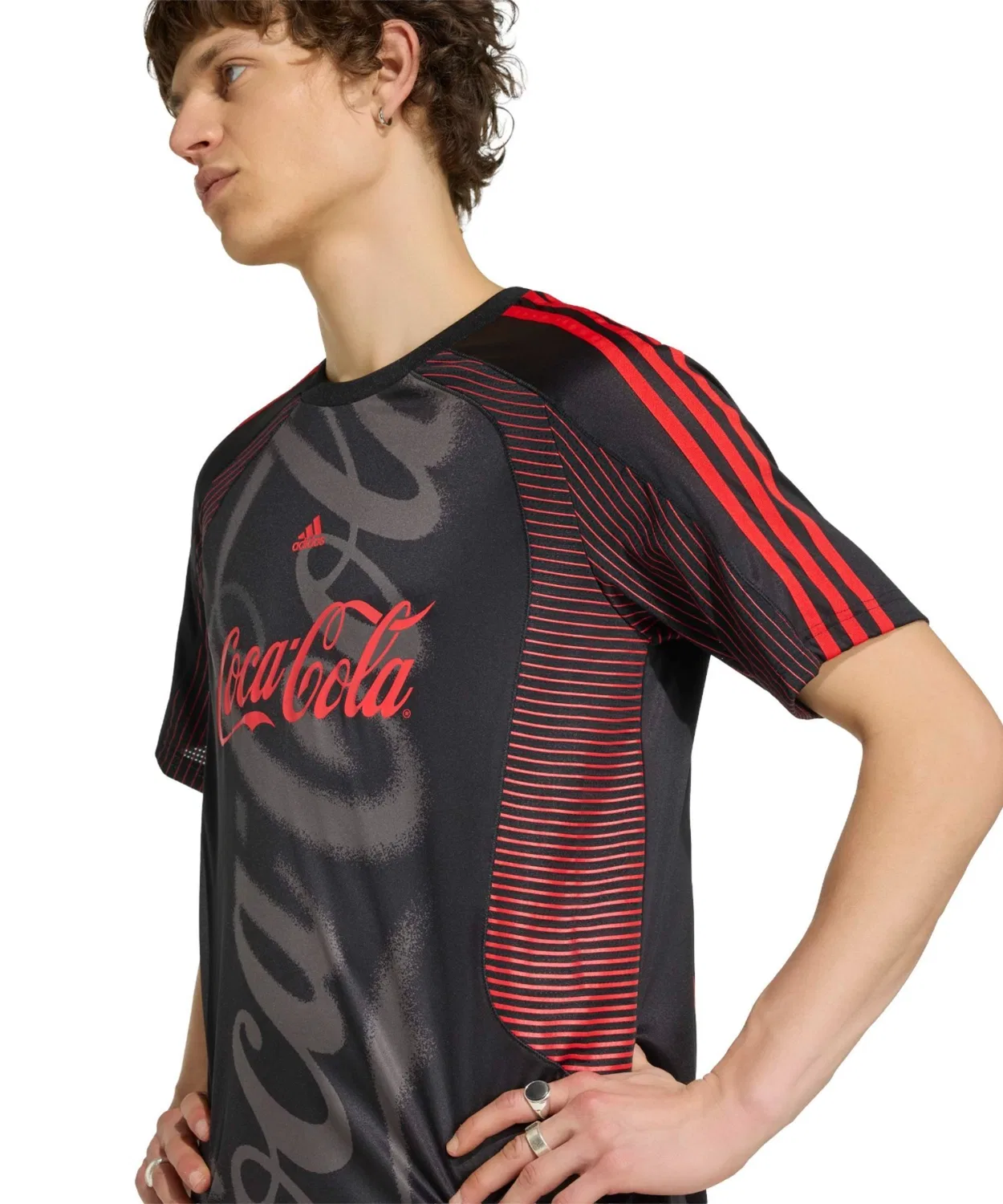 Мужская джерси с длинным рукавомAdidas COCA COLA TEAMGEIST 26 JERSEY, Black — фото 2