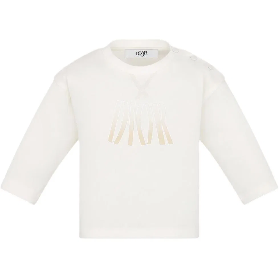 Футболка детская с круглым вырезом, Beige, DIOR
