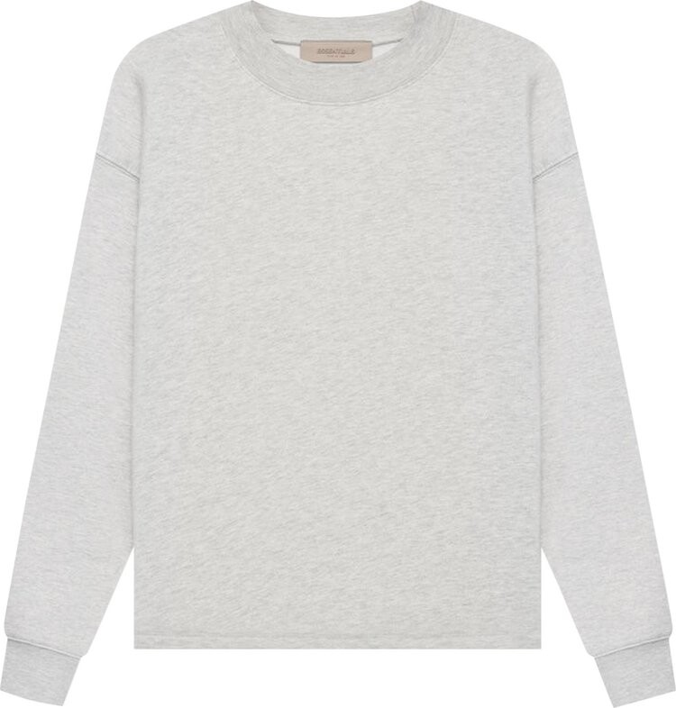 Толстовка Fear of God Essentials Relaxed Crewneck 'Light Oatmeal', серый — фото 2