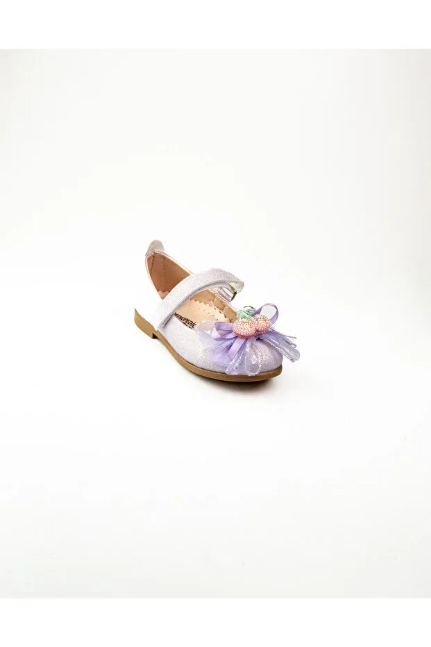 Детские балетки для девочек с блестками Minican, Lilac