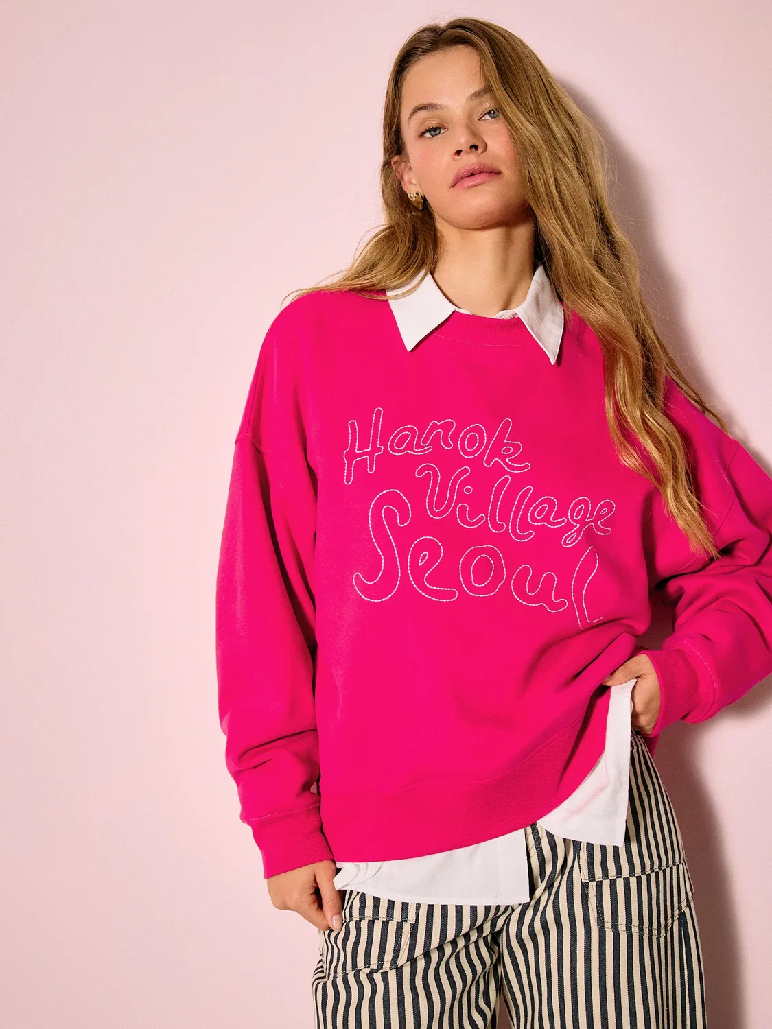 Свитшот с длинным рукавом Pink Graphic Next, розовый
