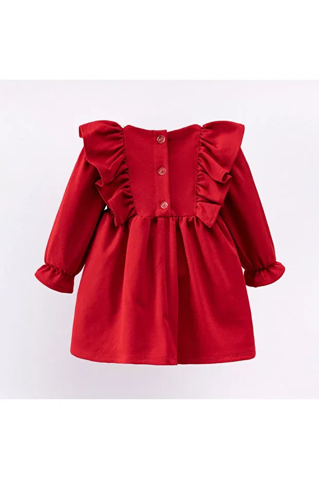 Детское платье для девочек с вышивкой Bird Embroidery Dress Cumino, Red — фото 3
