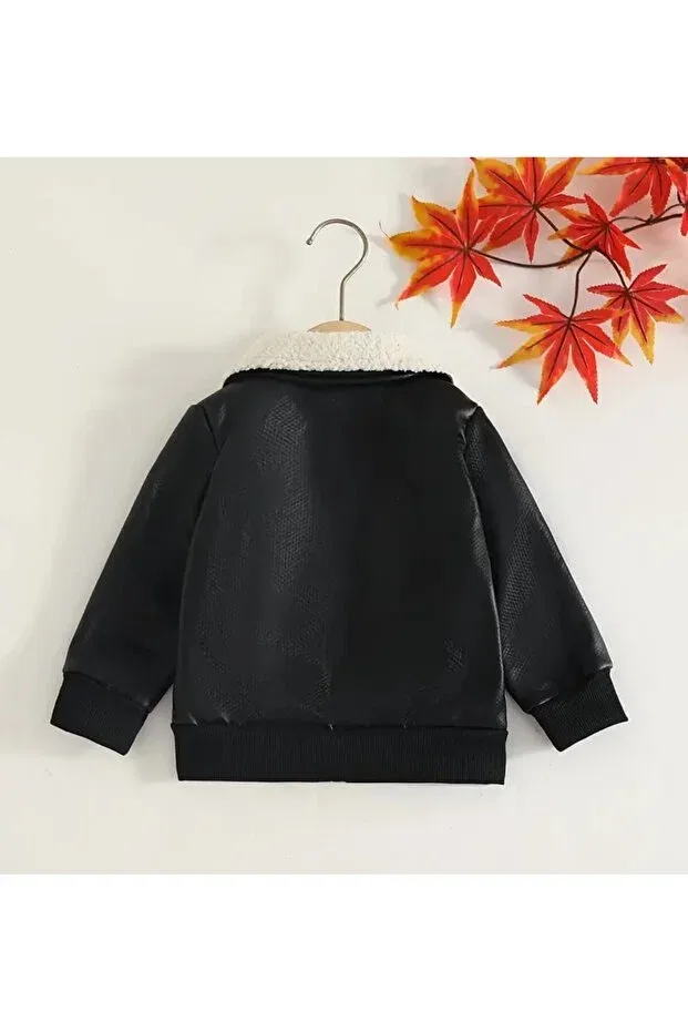 Детское пальто для девочек с длинным рукавом Shop, Black — фото 2