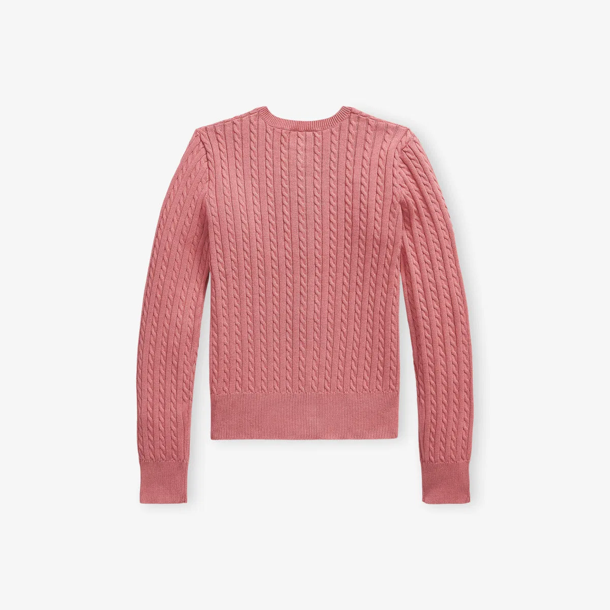 Детский кардиган-поло из хлопка крупной вязки с рисунком «пони» Polo Ralph Lauren, розовый — фото 3