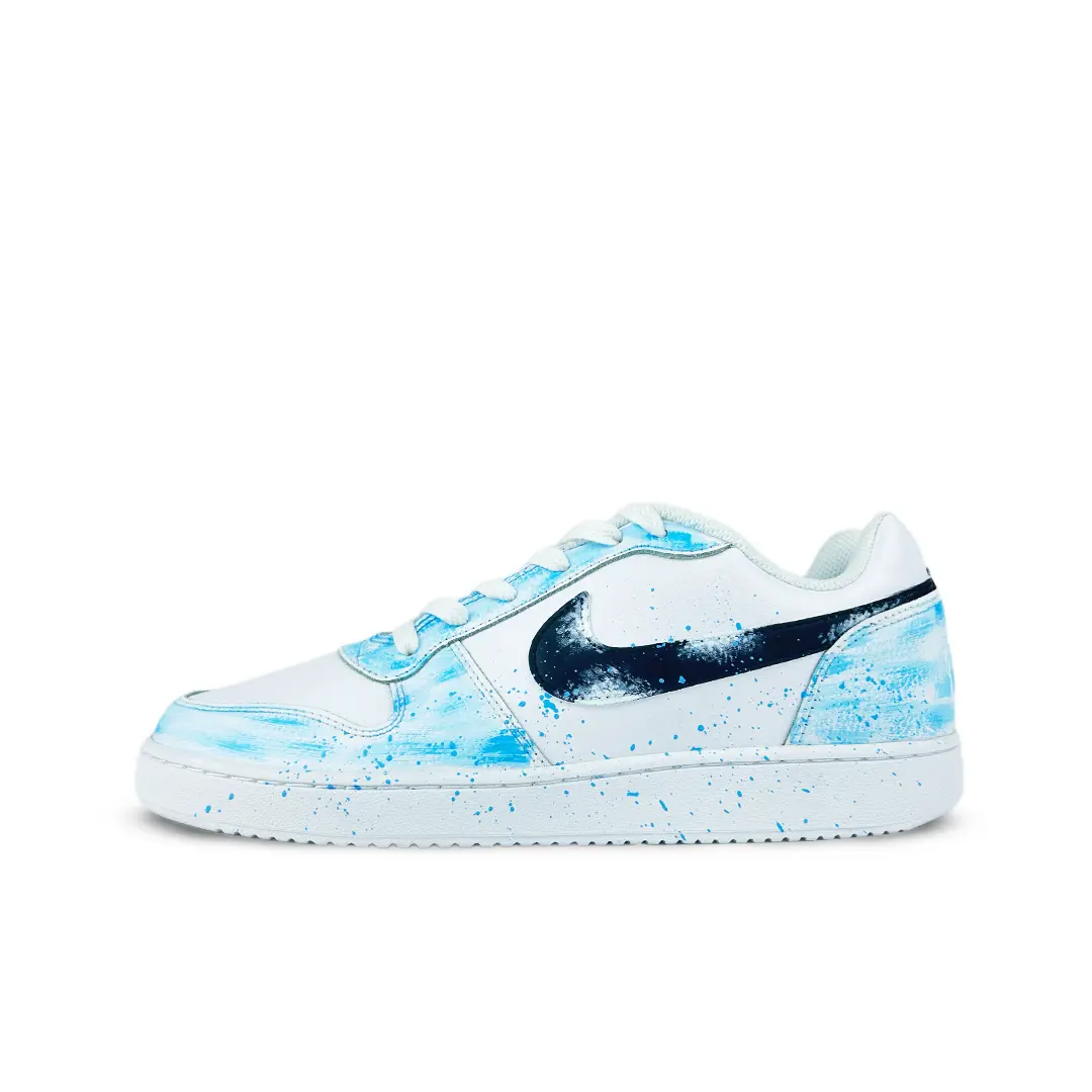 

Nike Кроссовки для скейтбординга EBERNON Glacier Star Trace, износостойкие, низкие, мужские, сине-белые