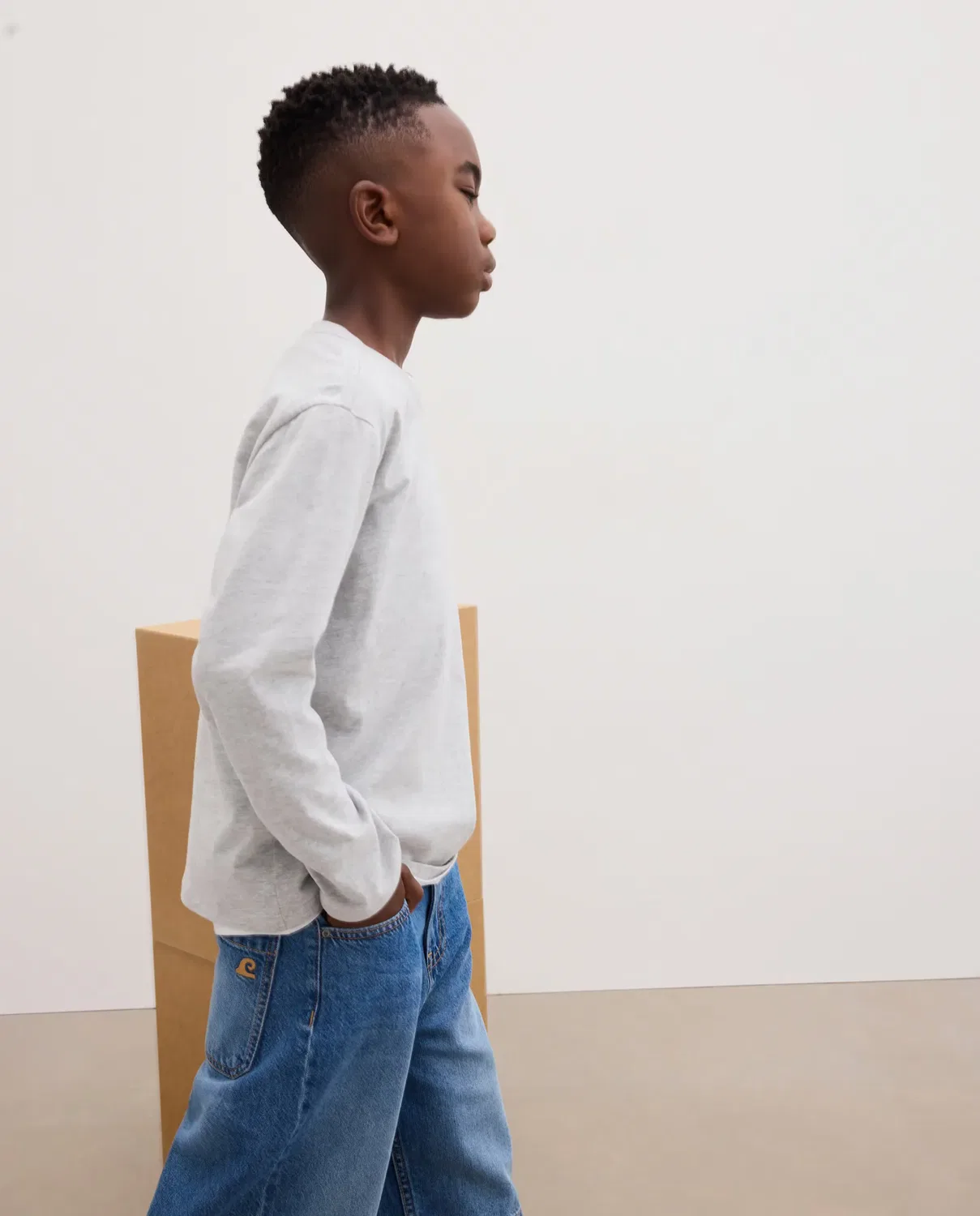 Детская футболка с длинным рукавом Kids El Corte Inglés, Gris Medio — фото 2