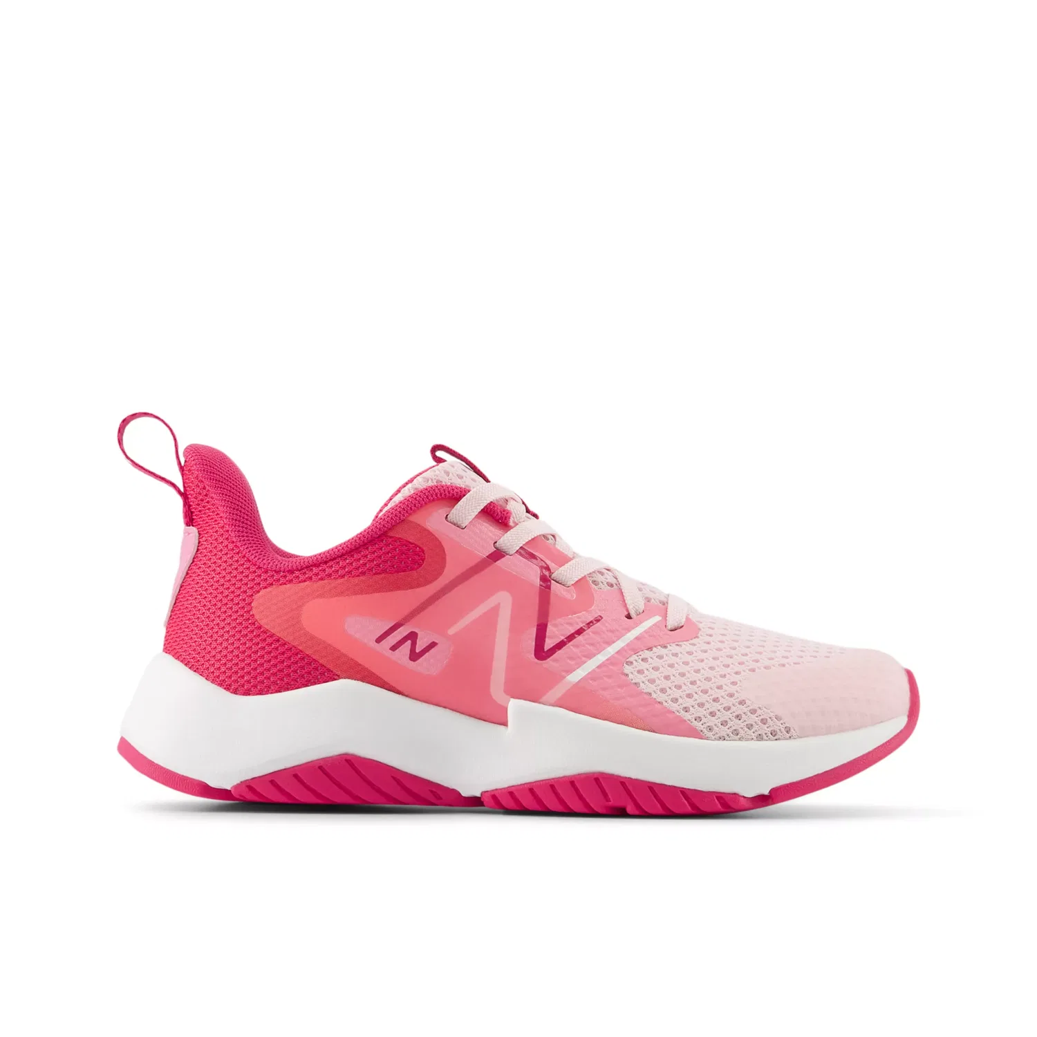 Детские кроссовки с дышащей сеткой Rave Run v2 New Balance, Rose Sugar With Carnival Pink And Signal Pink