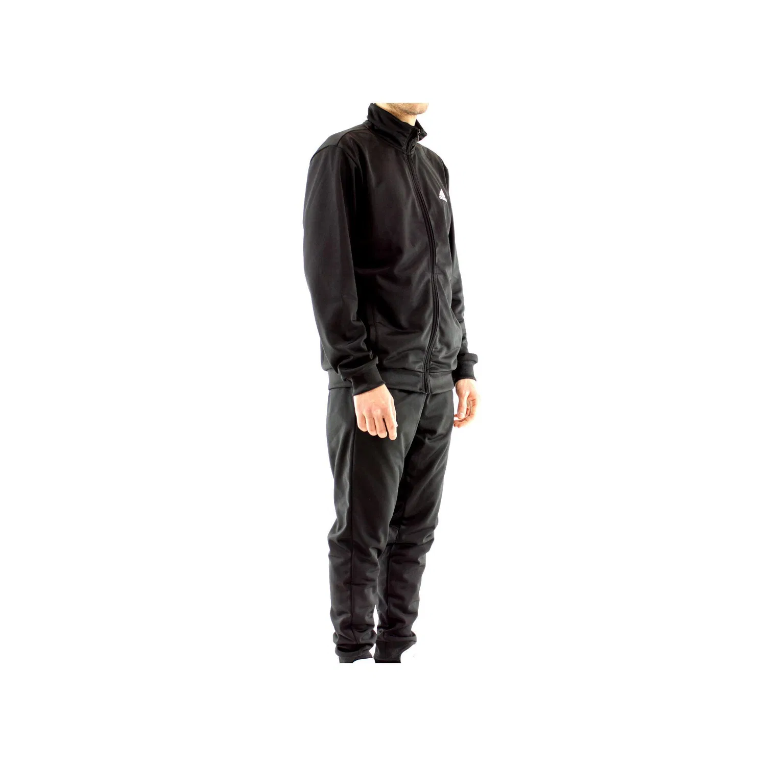 Мужской спортивный костюм с принтом Linear Logo Tricot Adidas, Черный — фото 4